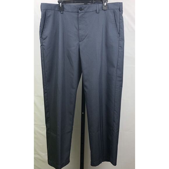 Izod Golf Pants Men 38x30 Grey Black Check Performance Dry Pockets Non-Slip Grip - Picture 1 of 12